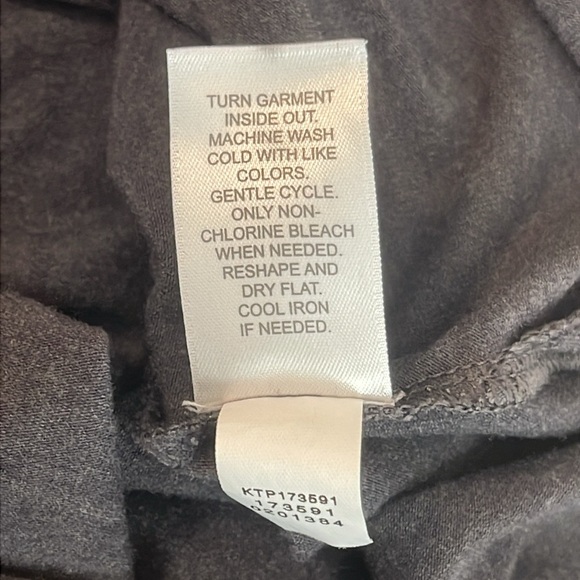 J. Jill Charcoal Gray Silver Metallic Sparkle Keyhole Soft Knit Tunic Top Size L - Picture 6 of 6